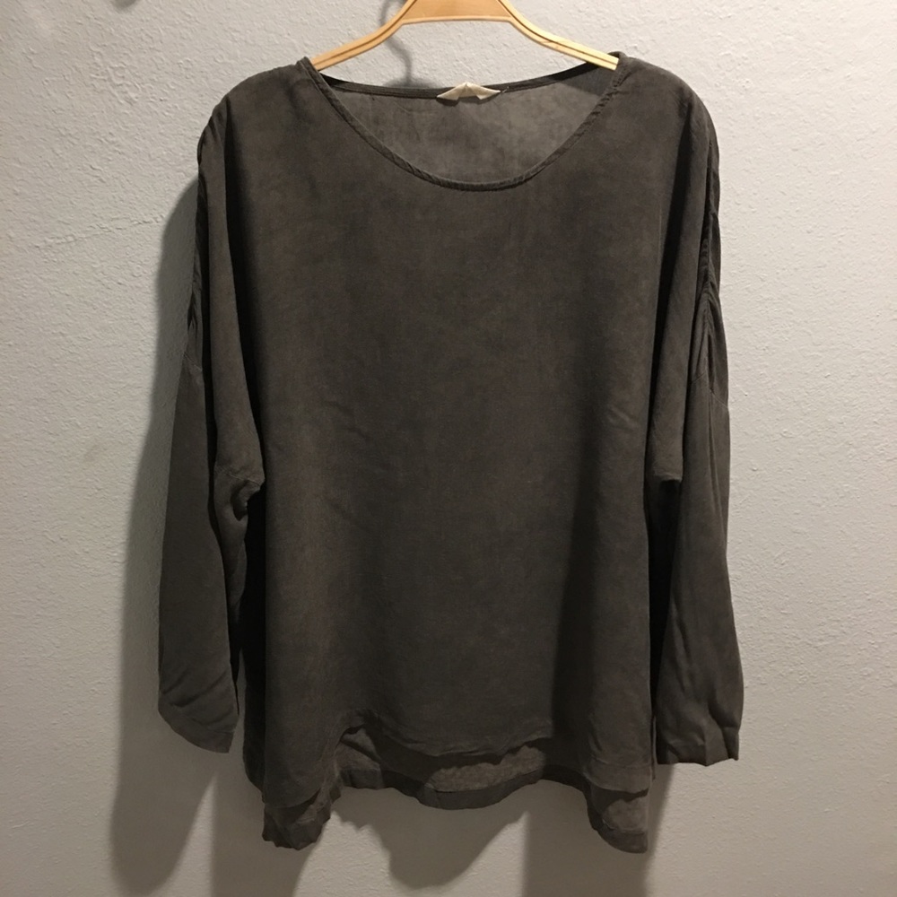 Dark Boxy Dolman Top